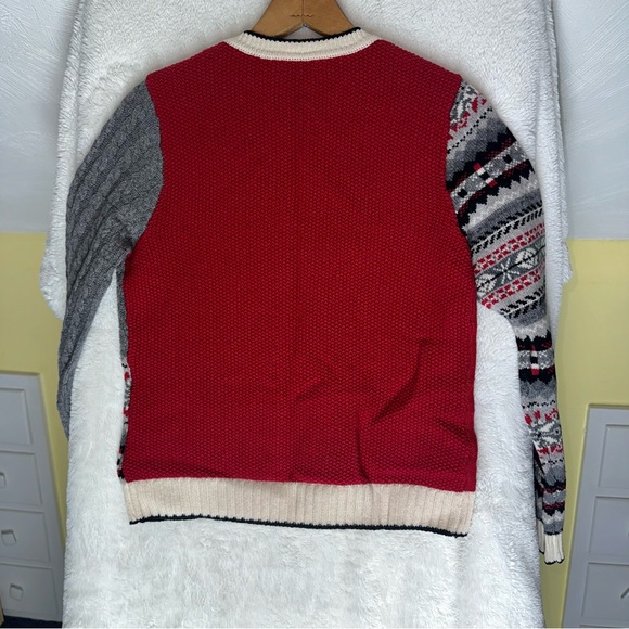 Brooks Brothers Red Fleece Cable Knit XS Christmas Merino Wool Cardigan Sweater - Picture 6 of 11